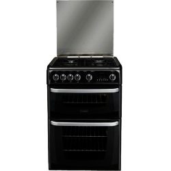 Hotpoint CH60GCIK Gas Cooker with Double Oven in Black